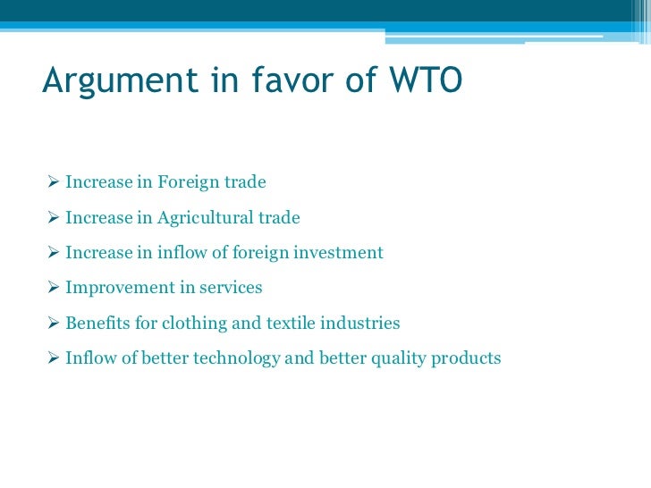 Wto advantages importance of wto